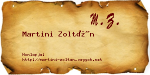Martini Zoltán névjegykártya